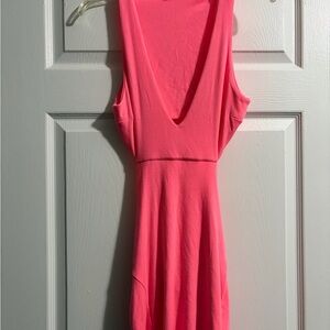 Elegant Pink Sleeveless Dress